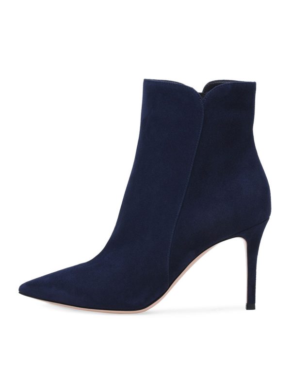 Women's High Heel Booties Suede Pointed Toe Stiletto Heel Ankle Boots