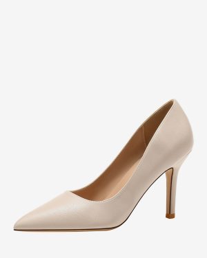 Women's High Heel Pointed Toe Slip On Dress Shoes