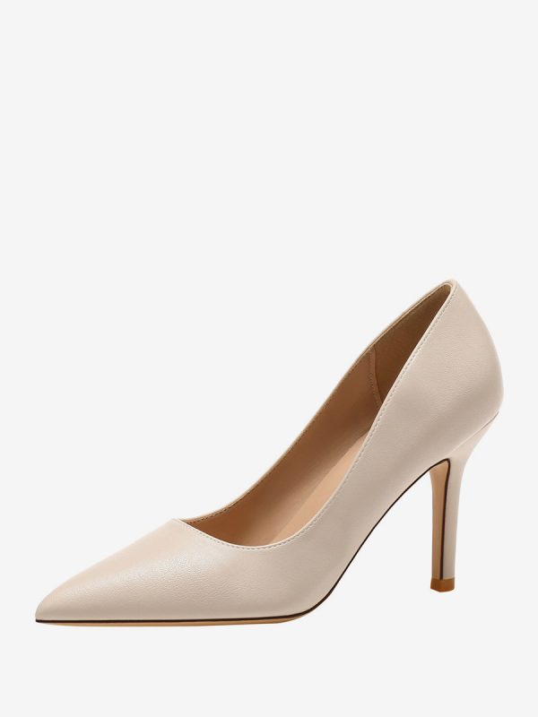 Women's High Heel Pointed Toe Slip On Dress Shoes