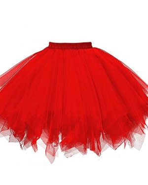 Womens High Quality Pleated Gauze Short Skirt Adult Tutu Dancing Skirt