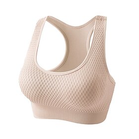 Women's High Support Sports Bra Running Bra Open Back Cross Back Bra Top Padded Fitness Leisure Sports Running Breathable Lightweight Soft Black White Red Soli