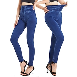 Women's Leggings Trousers 3D Print Vacation Vintage Streetwear Full Length High Waist Graphic Printing Comfy Soft Comfortable Stretchy Outdoor Street Blue Summer Slim Fit