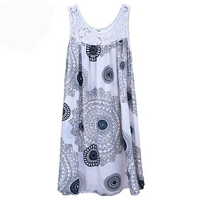 Women's Long Dress Maxi Dress Casual Dress Swing Dress Summer Dress Slip Dress Fashion Modern Daily Beach Weekend Regular Fit Graphic Sleeveless Crew Neck Blac