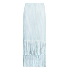 Women's Loose Elegant Vintage Fashion Midi Mid Waist Skirts Tassel Fringe Ruched Stretchy Vacation Daily Aqua Blue Black Light Green Pink Summer Polyester