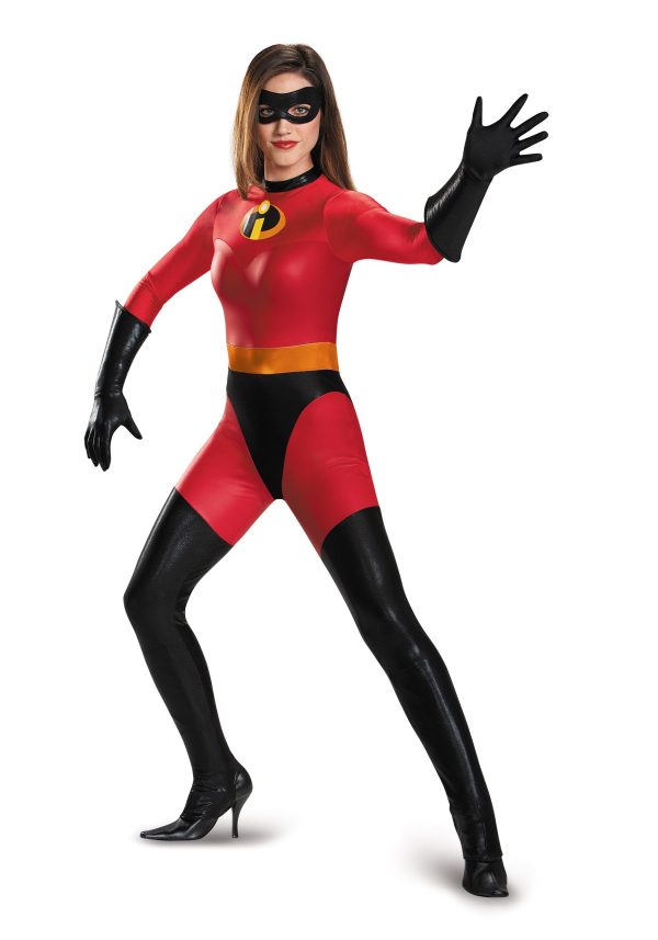Women's Mrs. Incredible Bodysuit Fancy Dress Costume