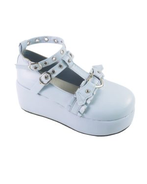 Womens Platform Mary Janes Shoes Sweet Toe Ankle Lolita Gothic