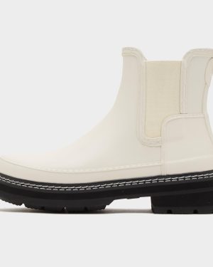 Women's Refined Stitch Detail Chelsea Wellington Boots, White
