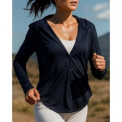 Women's Running Top Running Shirt Zipper Long Sleeve Top Athleisure Breathable Quick Dry Lightweight Tennis Golf Running Sportswear Activewear Solid Colored Black Cream Pink