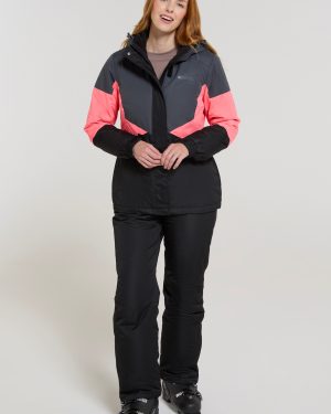Womens Ski Jacket & Pants Set - Bright Pink