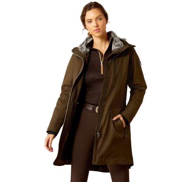 Women's Tempest Waterproof Insulated Parka Jacket Long Sleeve in Relic, Size X-Large, by Ariat