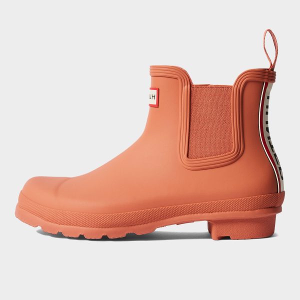 Women's Tri Colour Chelsea Wellington Boots, Red