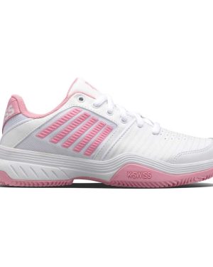 Womens White And Pink K-swiss Court Express Hb 96750959 Shoes
