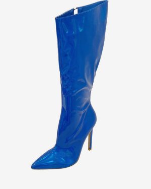Women's Wide Calf Boots Chic Pointed Toe Heeled Knee High Boots