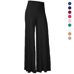 Women's Yoga Pants Flare Leg Wide Leg Bootcut Lightweight High Waist Zumba Yoga Gym Workout Bottoms Pink Black White Winter Sports Activewear Stretchy Loose Fit