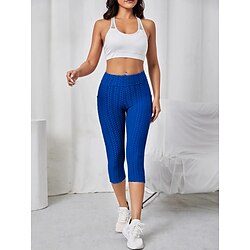Women's Yoga Pants Yoga Leggings Pocket Basic Tummy Control Butt Lift High Waist Yoga Gym Workout Pilates Tights Capri Leggings Fashion Black Pink Red Fall Winter Sports Activewear Stretchy Slim