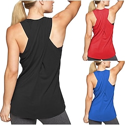 Women's Yoga Top Cross Back Fashion Black Pink Cotton Fitness Gym Workout Running Tee Tshirt Tank Top Sleeveless Sport Activewear Breathable Quick Dry Moisture Wicking Stretchy Slim