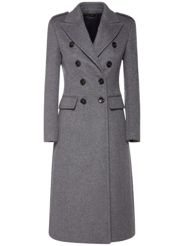 Wool Blend Military Coat