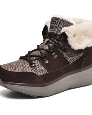 Wryweir Women Fashion Fur Lined Snow Boots Winter Snug Warm 6.5