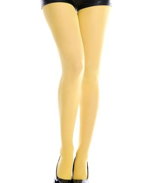 Yellow Opaque Women's Fancy Dress Costume Tights | Fancy Dress Costume Tights
