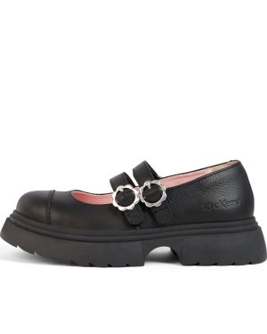 Youth Womens Kenzi MJ Leather Shoes Black