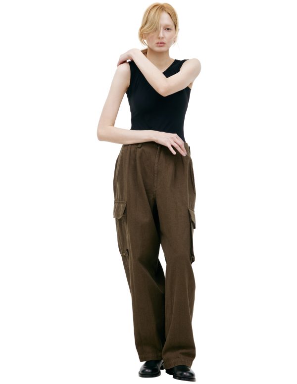 Y's Linen cargo trousers