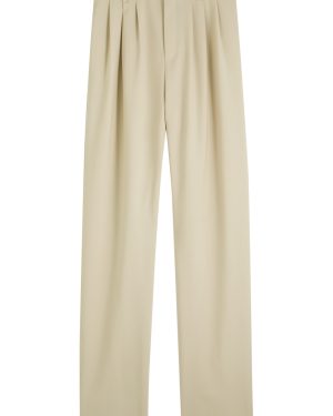 Yves Saint Laurent Straight-leg Wool Trousers - Beige - 38 (UK10 / S)
