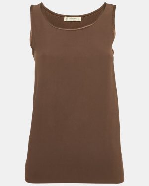 Yves Saint Laurent Vintage Brown Satin Tank Top M
