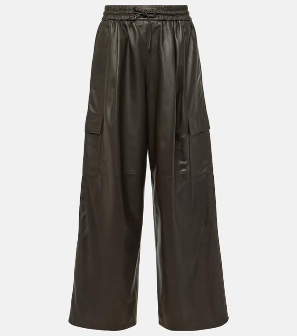 Yves Salomon Leather cargo pants