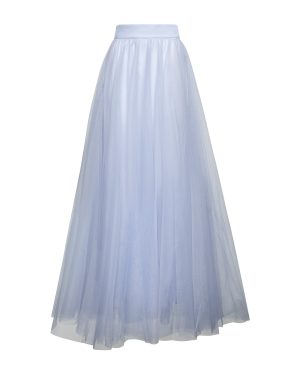 ZIMMERMANN | Light blue tulle maxi skirt | Women | 1