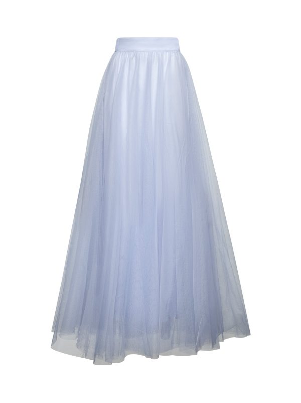 ZIMMERMANN | Light blue tulle maxi skirt | Women | 1