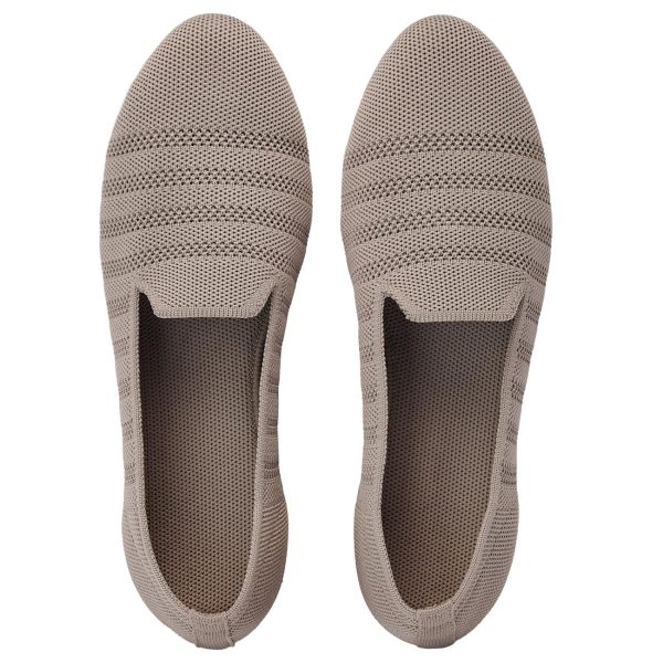 ZZS Women's Ballet Slip On Flat Shoes Knit Dress Shoes Round Walking