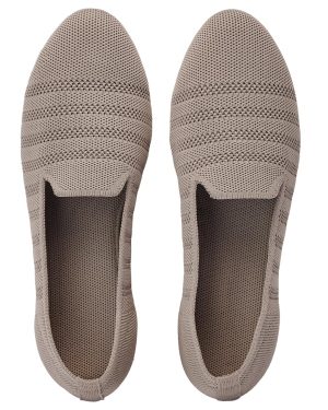 ZZS Women's Ballet Slip On Flat Shoes Knit Dress Shoes Round Walking
