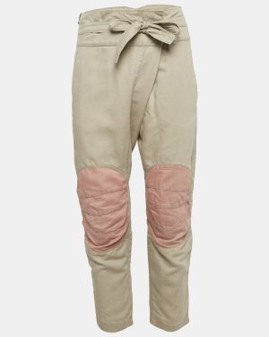 Zadig & Voltaire Beige Linen Blend Plumo Cropped Pants S