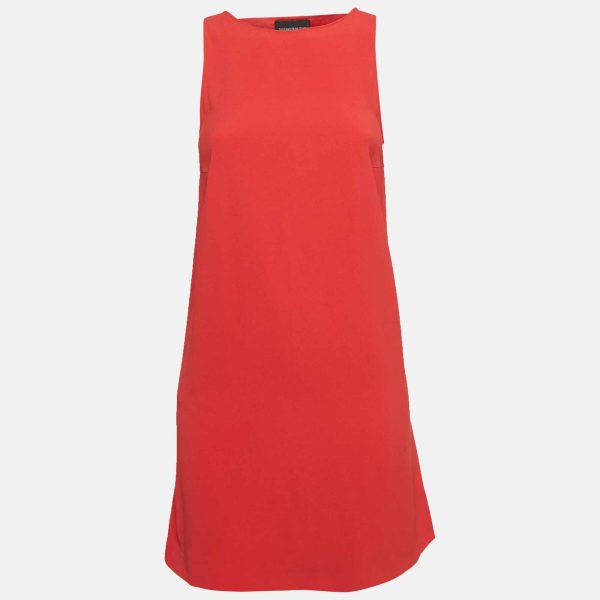 Zadig & Voltaire Red Crepe Cut-Out Detail Sleeveless Mini Raff Dress XS