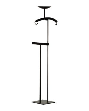 Zeus - Servus Coat Rack - schwarz/epoxidharzlackiert/BxHxT 40x125x22cm