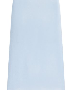 Ziah - Knit Organic Cotton Midi Skirt - Blue - S - Moda Operandi