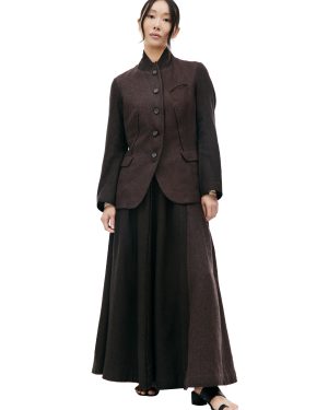 Ziggy Chen Stand collar wool blazer