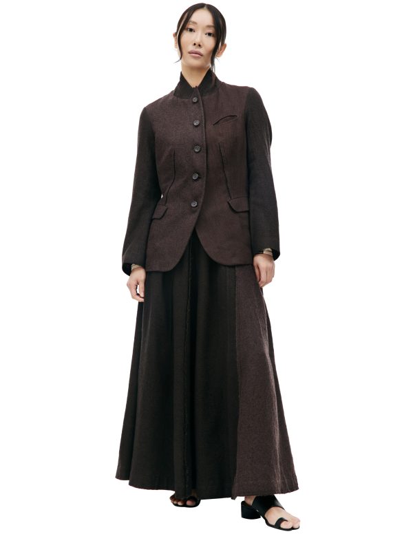 Ziggy Chen Stand collar wool blazer