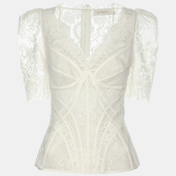Zimmerman White Lace Dance Blouse XS
