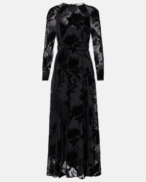 Zimmermann Burnout Sheath floral velvet maxi dress