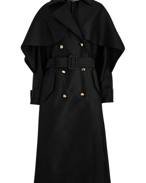 Zimmermann Cape Wool-blend Trench Coat - Black - 0 (UK 8 / S)