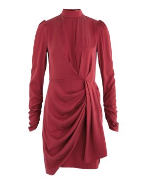 Zimmermann Draped Stretch-silk Satin Mini Dress - Bordeaux - 2 (UK 12 / M)