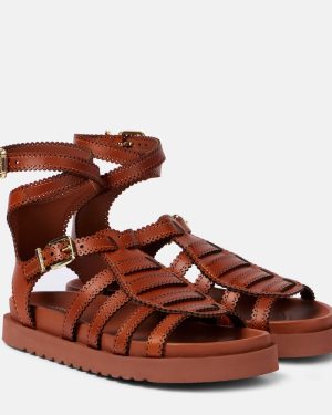 Zimmermann Goldie leather gladiator sandals