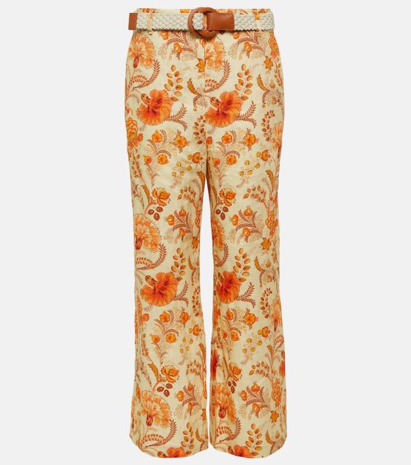 Zimmermann Junie cropped linen flared pants