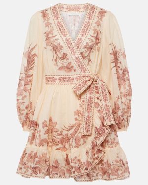 Zimmermann Printed cotton wrap dress