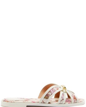 Zimmermann Prisma Floral-print Canvas Sliders - Orange - 38 (IT38 / UK5)