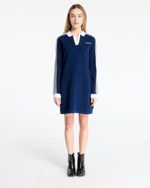 adidas Knitted Polo Dress Night Indigo/ Off White XS