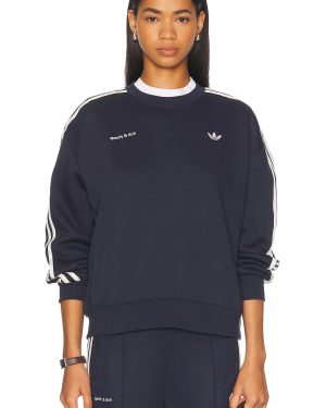adidas Originals x Sporty & Rich Crewneck Sweatshirt in Blue - Blue. Size L (also in M, S, XL, XS).