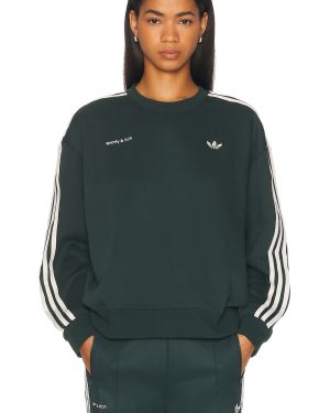adidas Originals x Sporty & Rich Crewneck Sweatshirt in Green - Green. Size L (also in M, S, XL, XS).