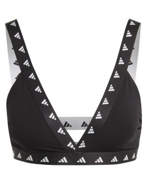 adidas Purebare Light-Support Bra Womens Low Impact Sports - Black